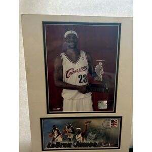 NBA LeBron James Photo Display Cleveland Cavaliers Rookie of the Year 2004 Stamp